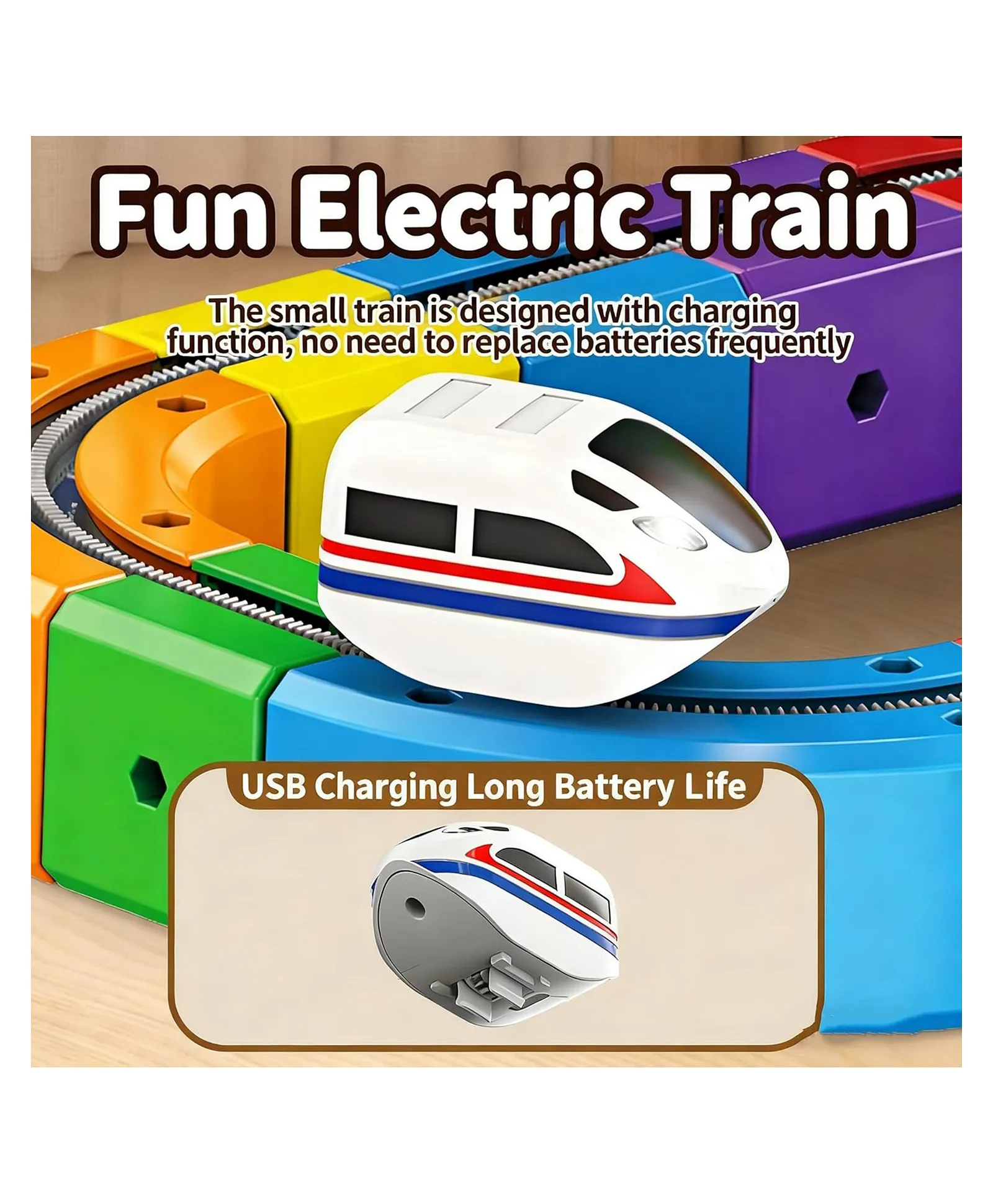 DIY CUBE TRACK TRAIN 537-202 (81 PCS) - Image 4