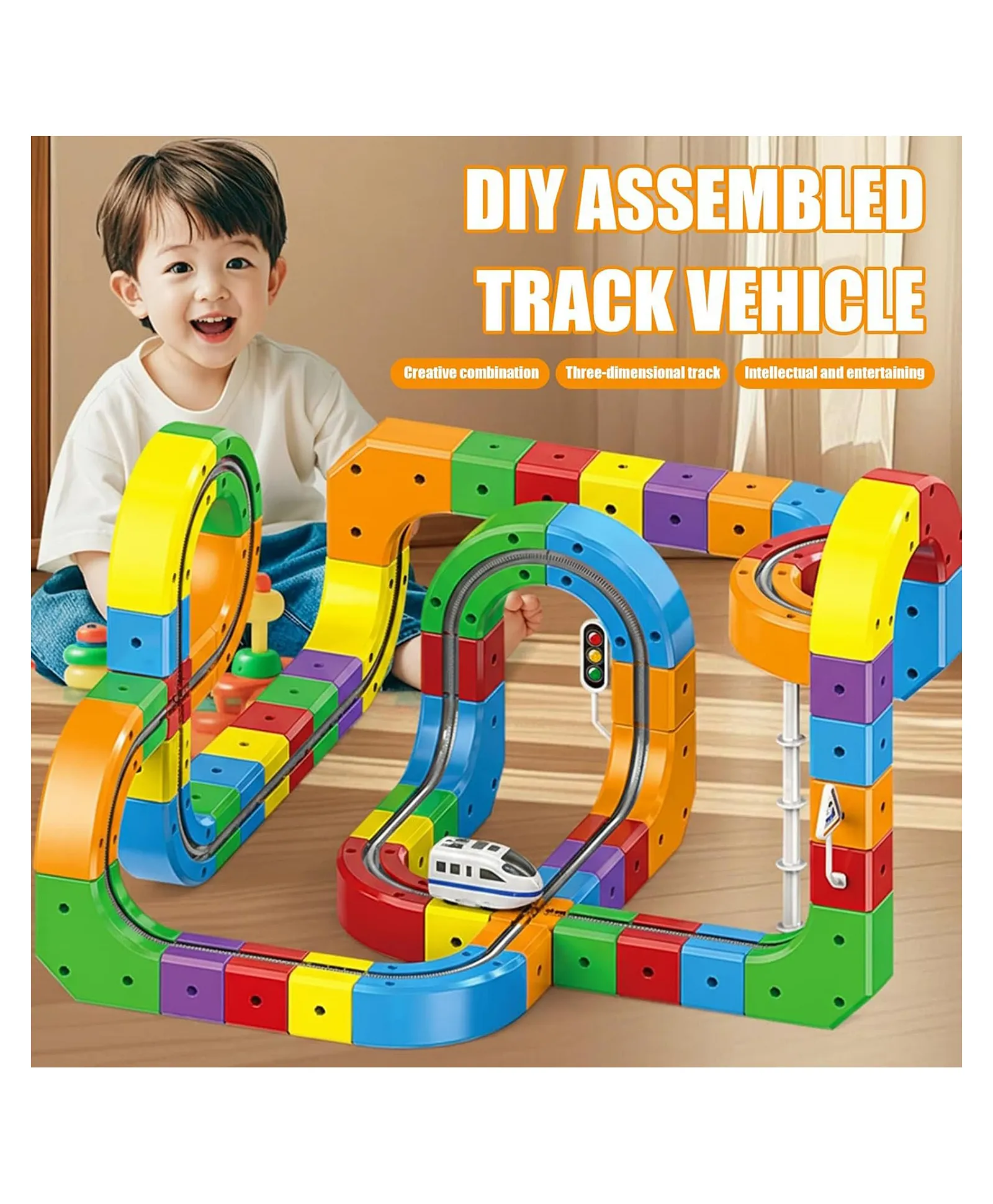 DIY CUBE TRACK TRAIN 537-202 (81 PCS) - Image 8